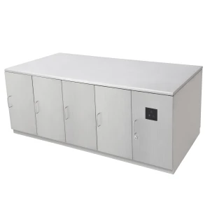 Stainless steel multi-grid shoe changing stool (with exhauster and UV sterilization) - TFK0202