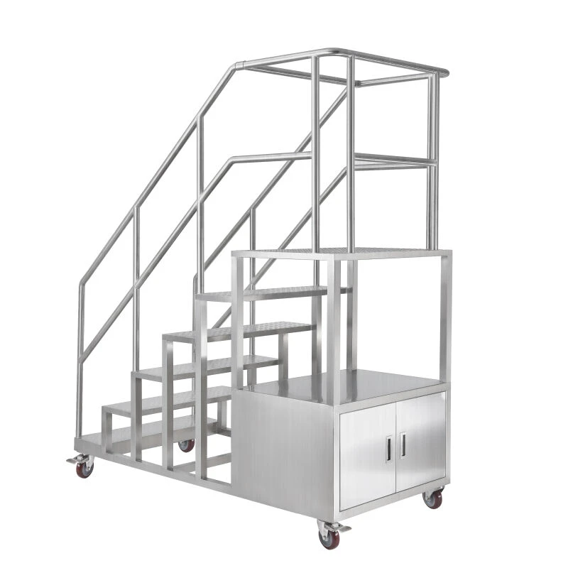 Stainless steel mobile ladder - TFK1502