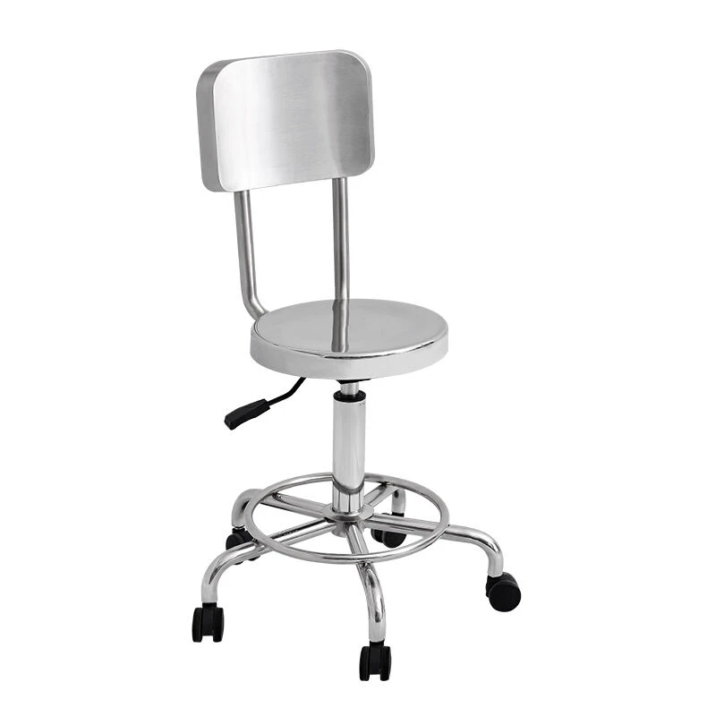 Stainless steel stool with backrest - TFK1107