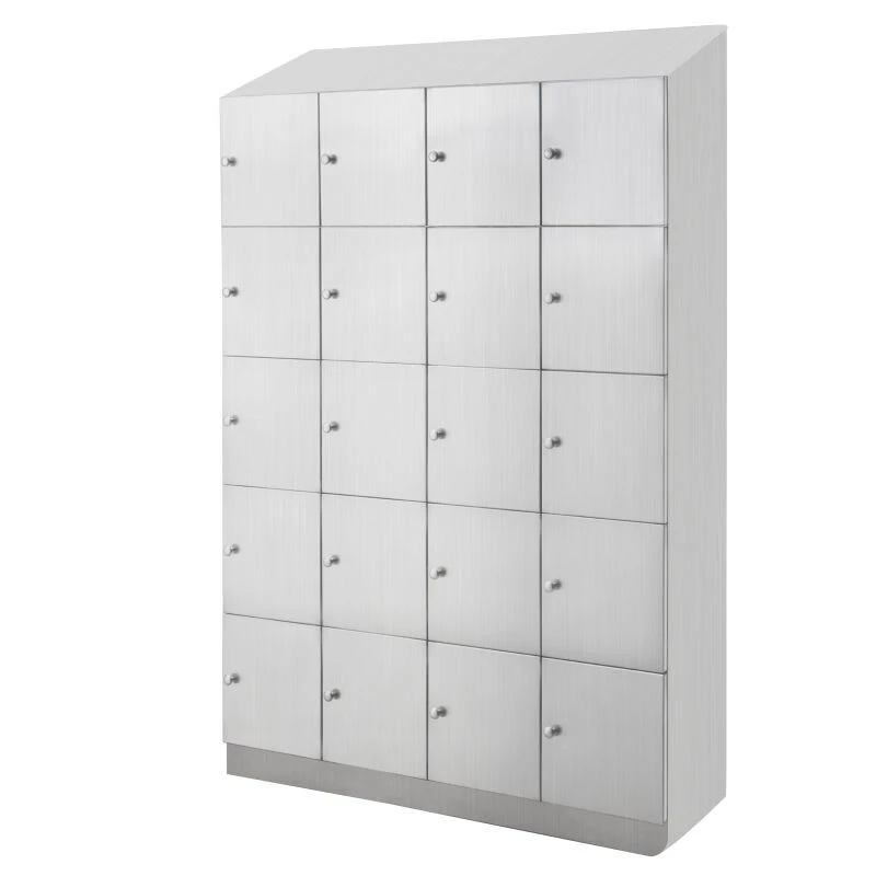 Stainless steel multi-grid wardrobe with door - TFK0501S2