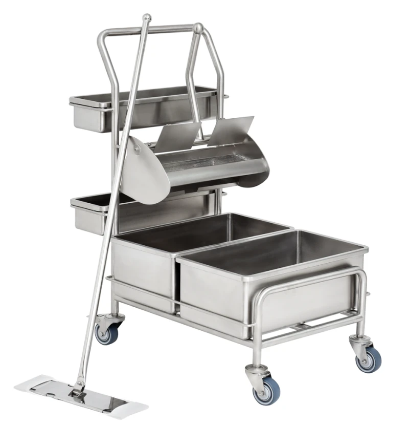 Stainless steel cleaning trolley - TFK13