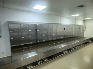 Integration of adjustable shelving and locking wheels in cleaning carts on wheels